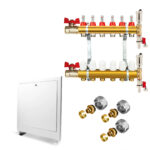 Πλήρως εξοπλισμένη πολλαπλή ενδοδαπέδιας θέρμανσης 6 κυκλωμάτων