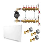 Collecteur de chauffage par le sol avec pompe et vannes – Pompe nominale ibo amg A – 4 circuits